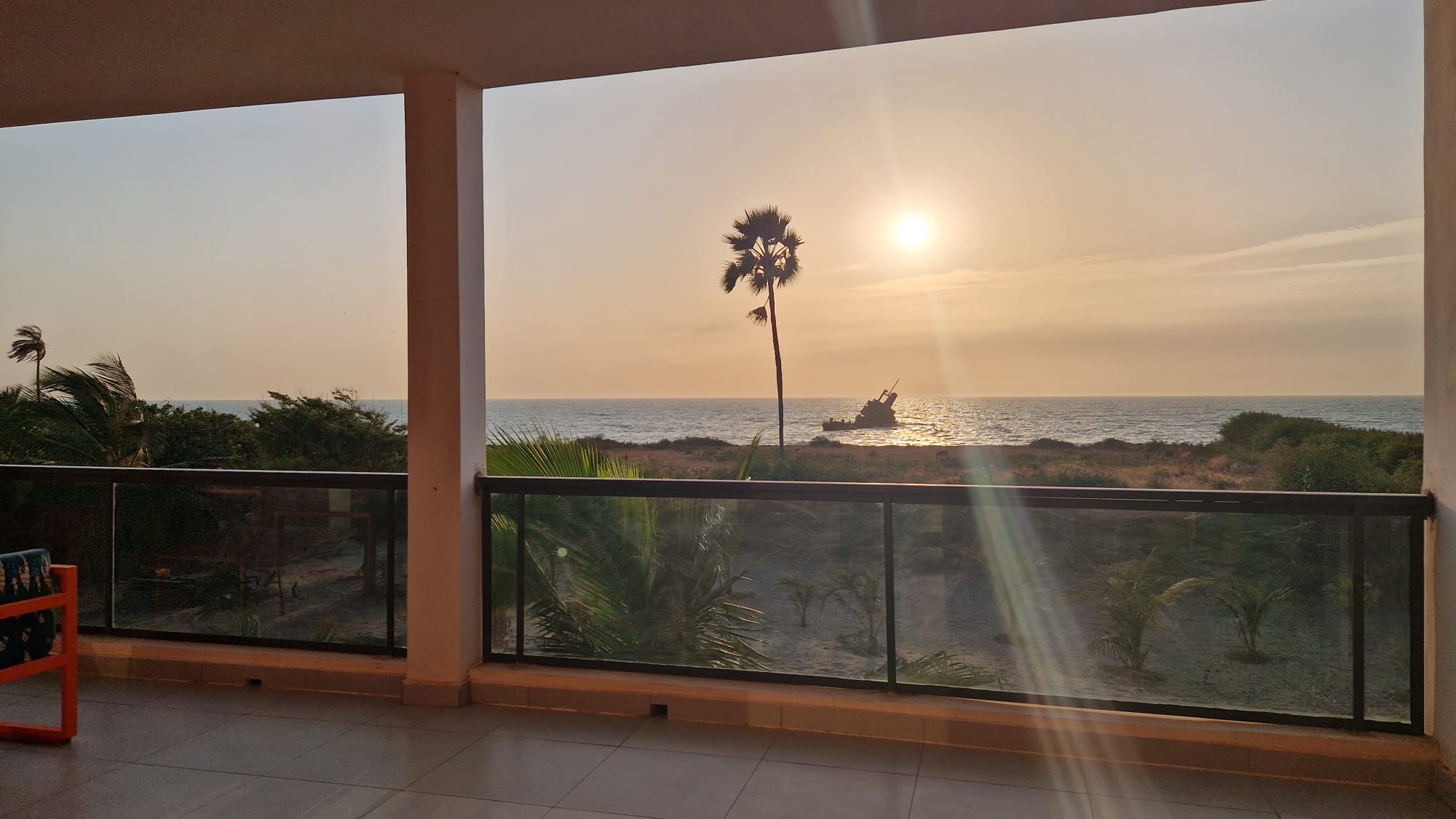 Vue mer coucher de soleil
